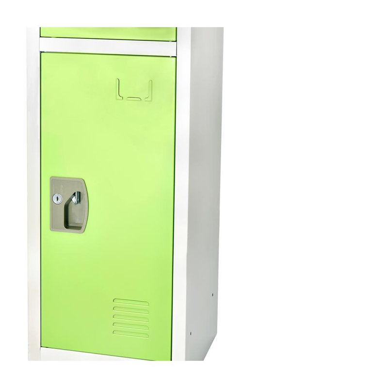 Green 72" Triple-Compartment Steel Storage Locker with Key Lock