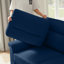 Canapé 82 pouces 3 pièces en tissu molletonné compressé moderne pour le salon, la chambre à coucher, le bureau et les espaces de divertissement, bleu-2061118759