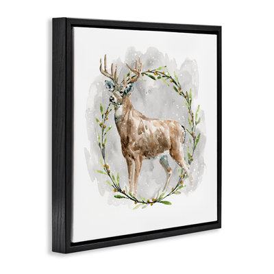 Art rustique, cerf avec couronne, estampe numérique par Carol Robinson