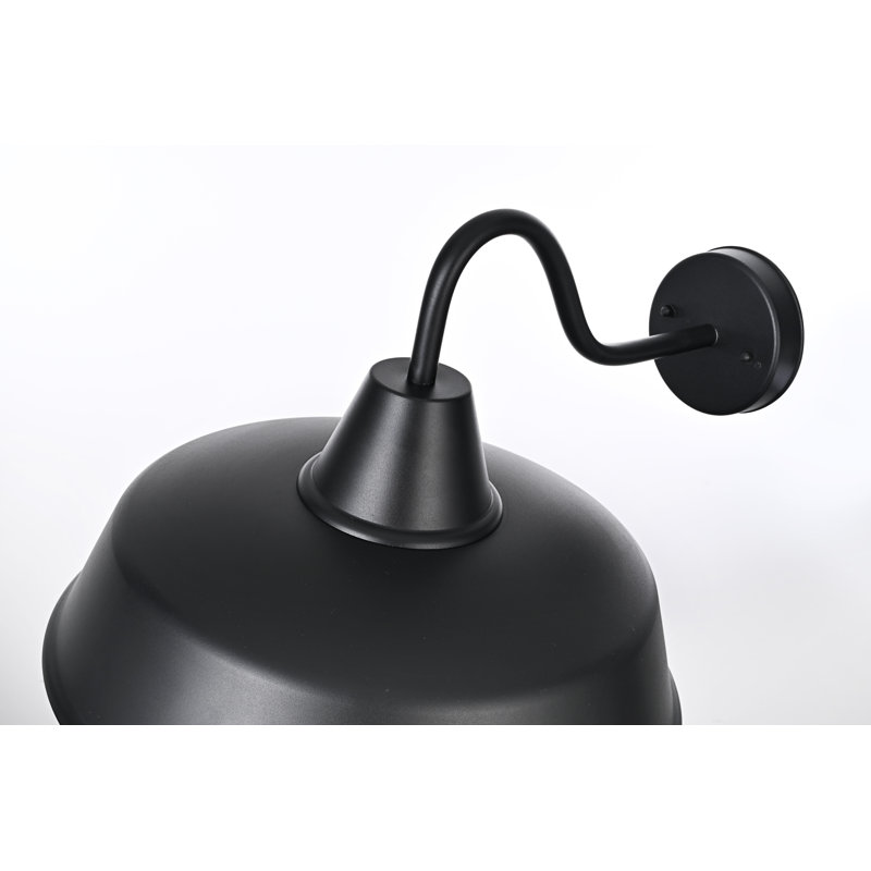 Tinsley Outdoor Wall sconce in Black, 12" H x 16" W x 20" D