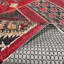 Tapis rouge en chenille de coton marocain à look rétro Eilette-870725082