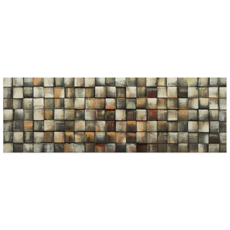 Handmade Industrial Abstract Wall Decor on Solid Wood