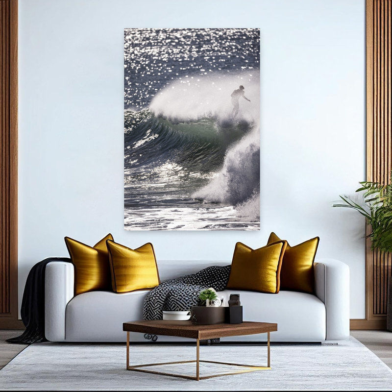 Contemporary Art Energetic Contemporary Coastal Nature Art by Shot By Clint - Wrapped Canvas Print, 152.4 cm H x 101.6 cm W