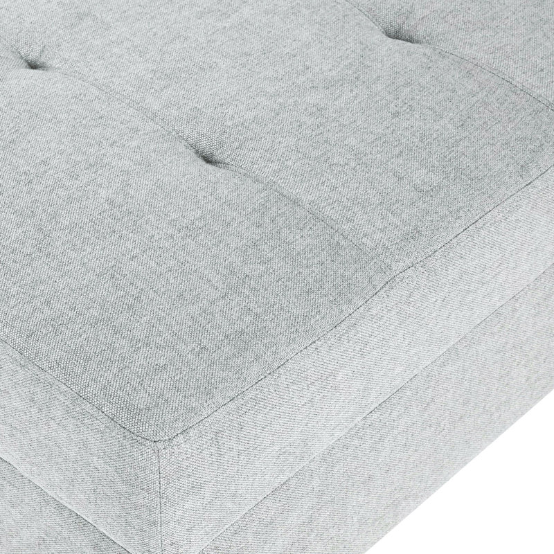 Tissu gris avec aspect attrayant et pieds en bois de bouleau pour plus de polyvalence, fonctionnalité de 23,69 po x 27,9 po x 19,04 po