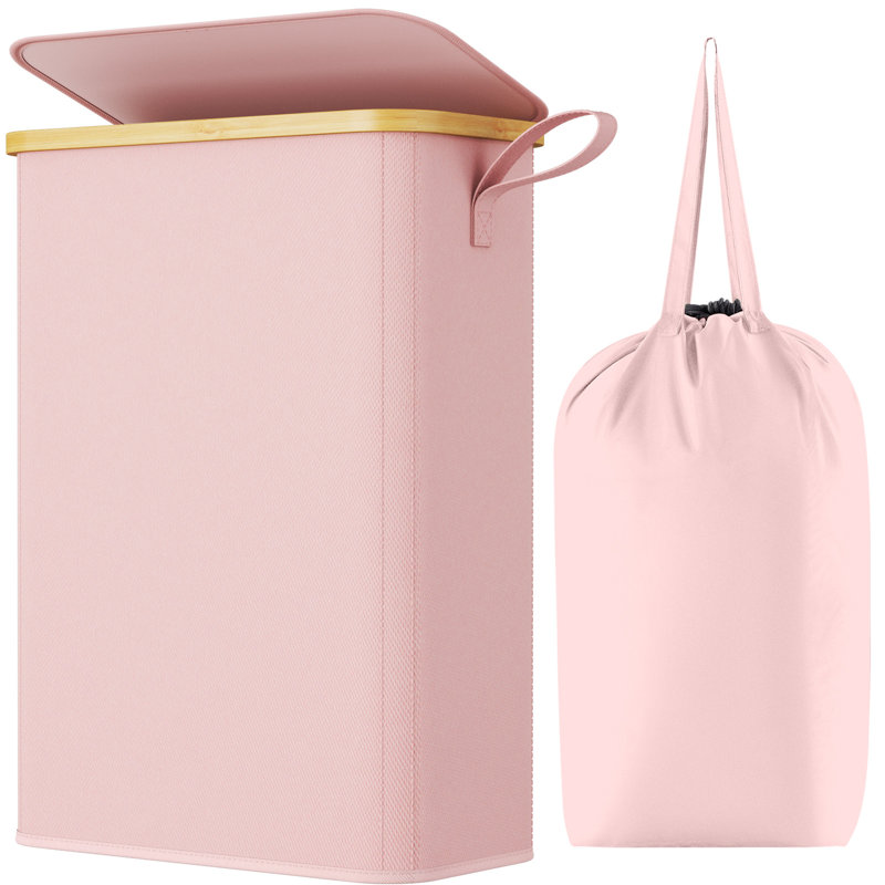 Laundry Set, Pink, 16.14cm H x 8.66cm W x 21.65cm D