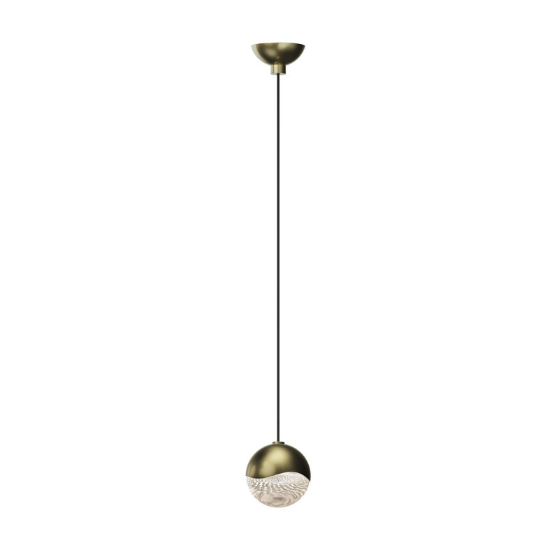Grapes 1 - Light LED Single Pendant, 2.5" H x 2.5" W x 2.5" D, Brass