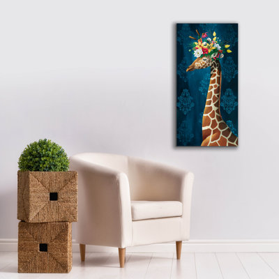 Art mural épique «A Fine Giraffe» par Heather Gauthier, 20 po x 40 po