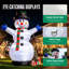 Bonhomme de neige de Noël gonflable 33 ', décoration de Noël haut de gamme pour l'extérieur-1916558981