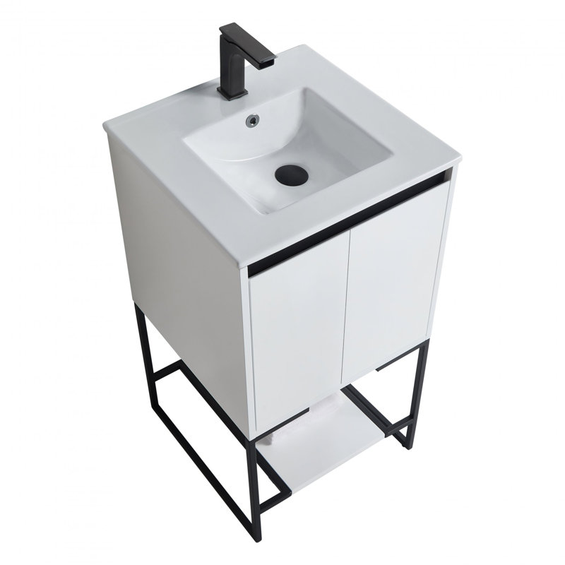 Ensemble de meuble-lavabo simple 20 po Antrel, Blanc