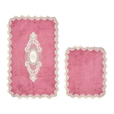 Bless international Floral 2 Piece Bath Rug Set