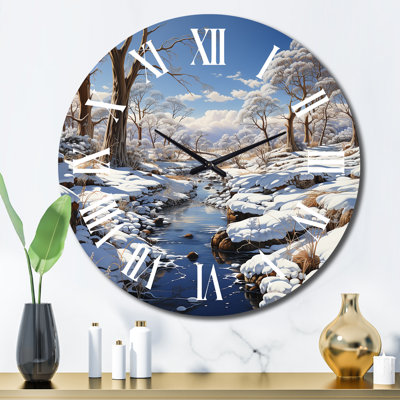Horloge murale Winter River Natures