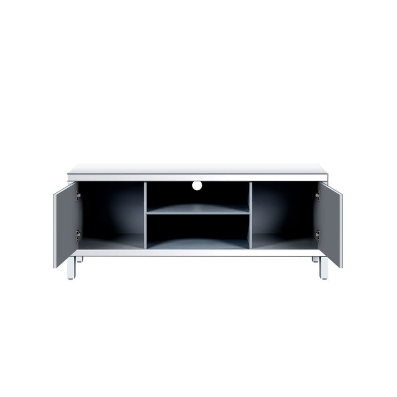 Meuble télé avec miroir pour téléviseur de 65 pouces et plus