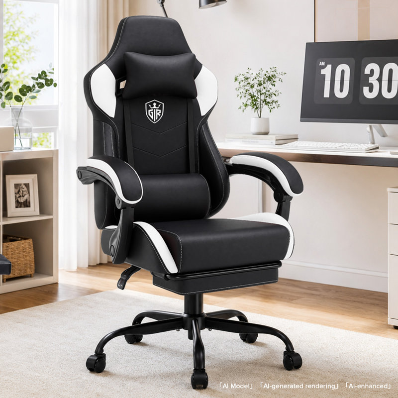 LUCKRACER Game Chair, White