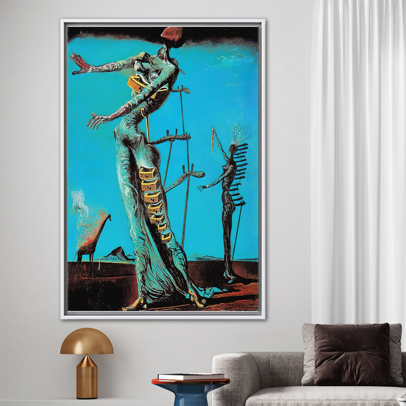 La girafe en feu, décoration murale girafe Dali, reproduction d'art, décoration murale Salvador Dali, toile célèbre, toile d'art rétro,