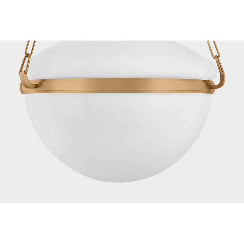Paradigm Pendant by Lauren Liess x Troy, Brass, 25.75" H x 4.75" W x 0.75" D, 25W