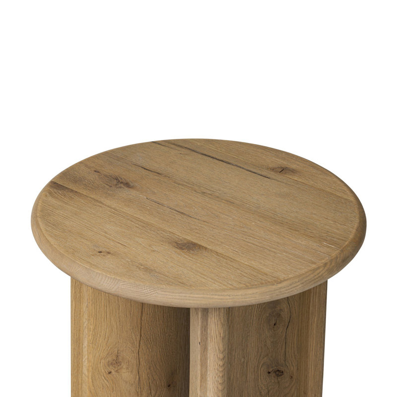 Haiden Solid Wood End Table, Worn Oak