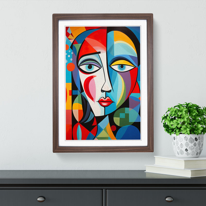 Pablo Picasso Colour Field - Framed Print, 34cm H x 25cm W x 2cm D, Walnut Framed