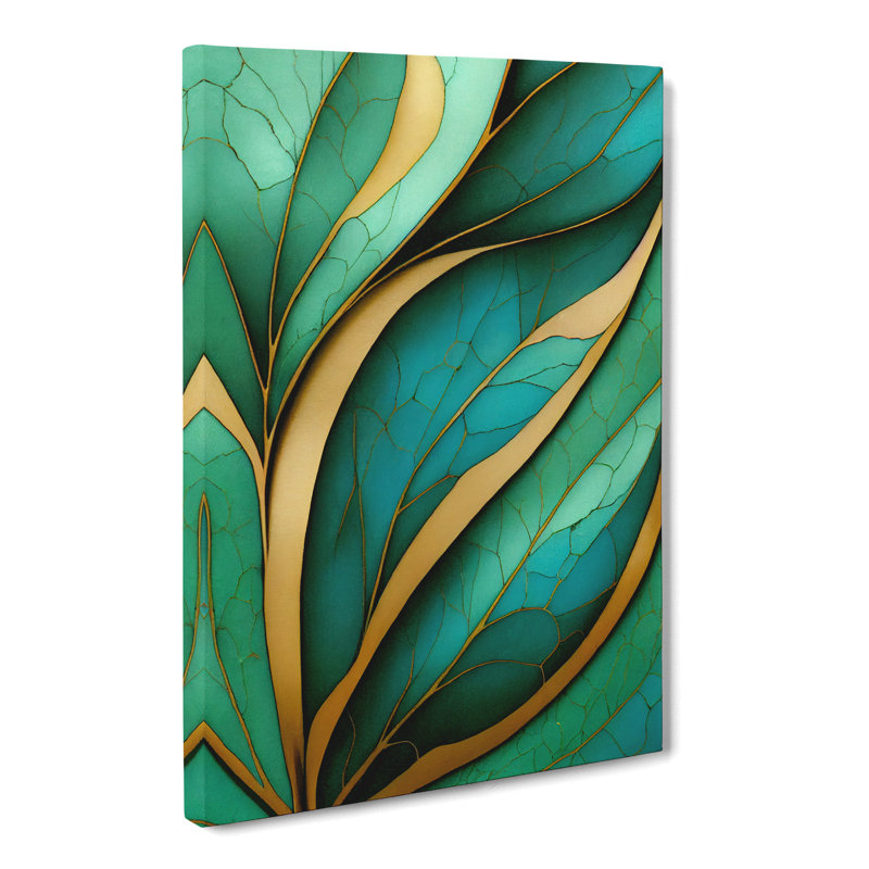 Janni Ivy Leaf Expressionism Style Vol.2 - Wrapped Canvas Print, 50cm H x 35cm W x 3cm D
