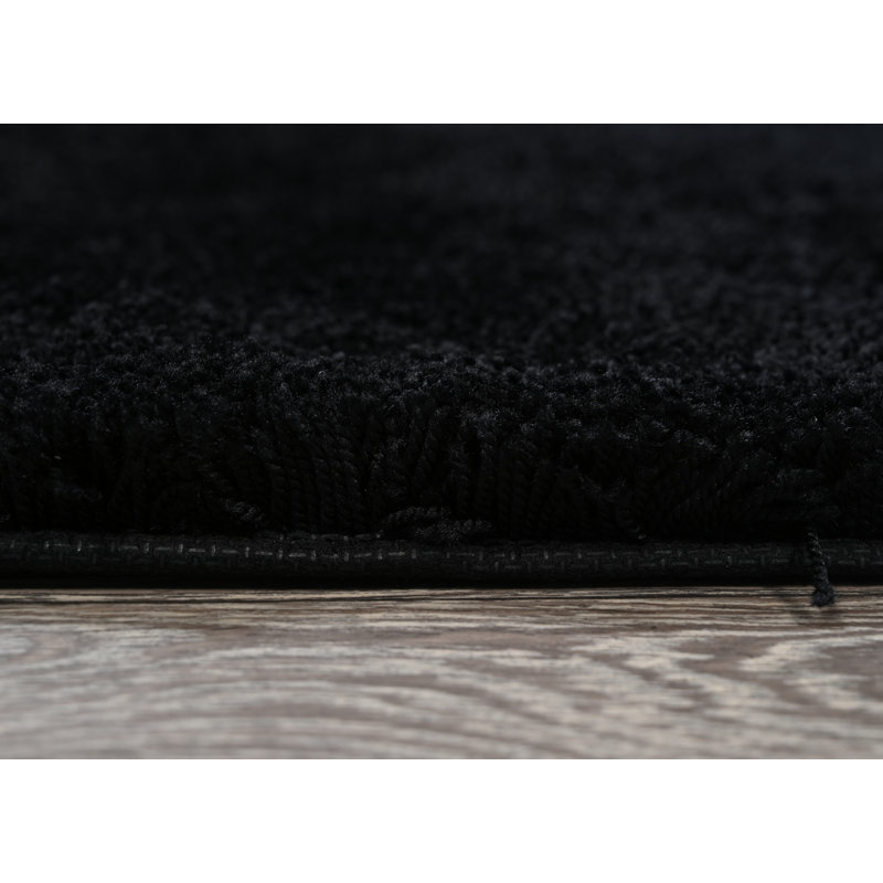 Ensemble de tapis de bain en nylon 4 pièces avec envers antidérapant Billy-Dean, Noir