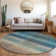 Machine Washable Indoor/Outdoor Xhevrie Blue Rug