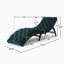 Chaise longue avec tissu en velours