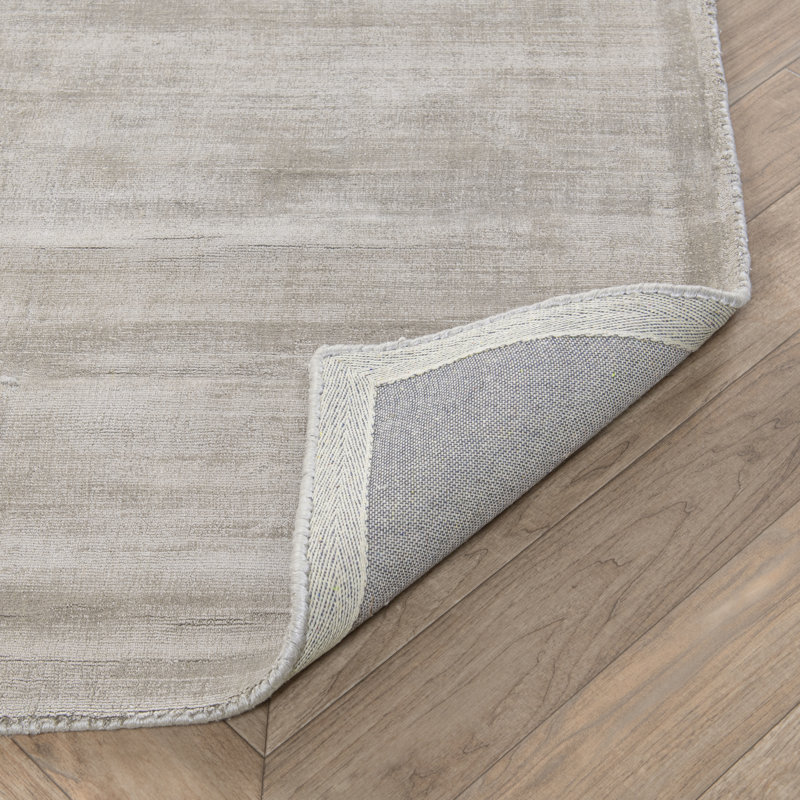 Berlin Distressed Handwoven Fabric Area Accent Rug, Dove Gray, Rectangle 2' x 3'