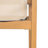 BELFAST DINING CHAIR,Set Of 2,Teak Frame+ Beige Textile