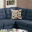 Canapé modulaire 4 pièces en polyester avec capitonnage à boutons et coussins haute densité pour plus de confort et de style