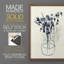 Vase floral indigo I - impression encadrée de qualité supérieure - prêt à être accroché - aucun clou requis - aucun clou requis-2056381498-2056381508