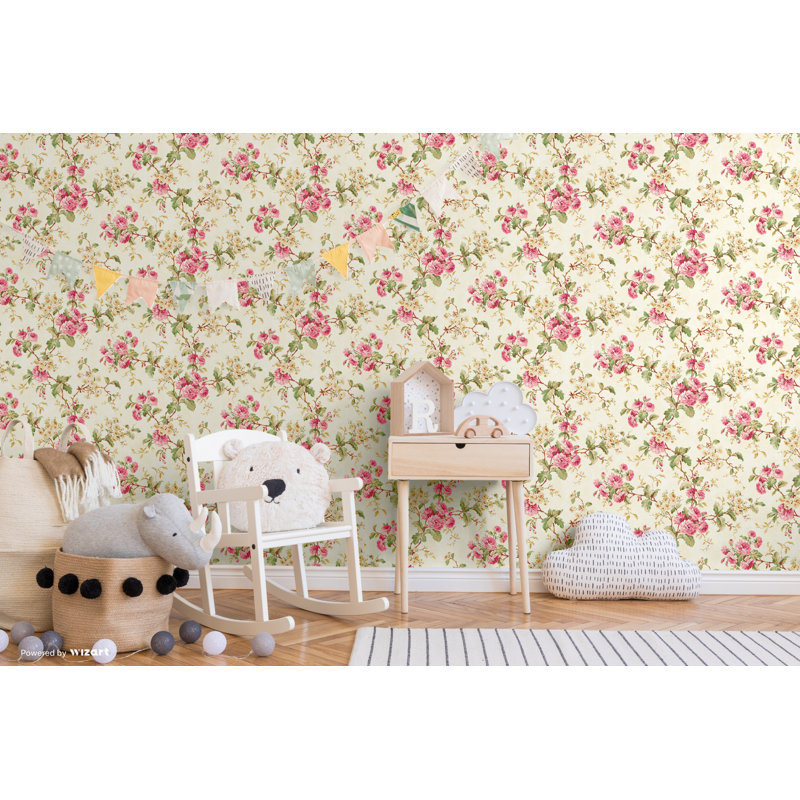 Amelie Trail 10m x 53cm Wallpaper Roll, Red