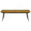 Banc à coussin capitonné noir et chameau