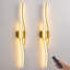 Paquet de 2 appliques murales à piles avec télécommande, non câblées, facile à installer-696418643-696418653