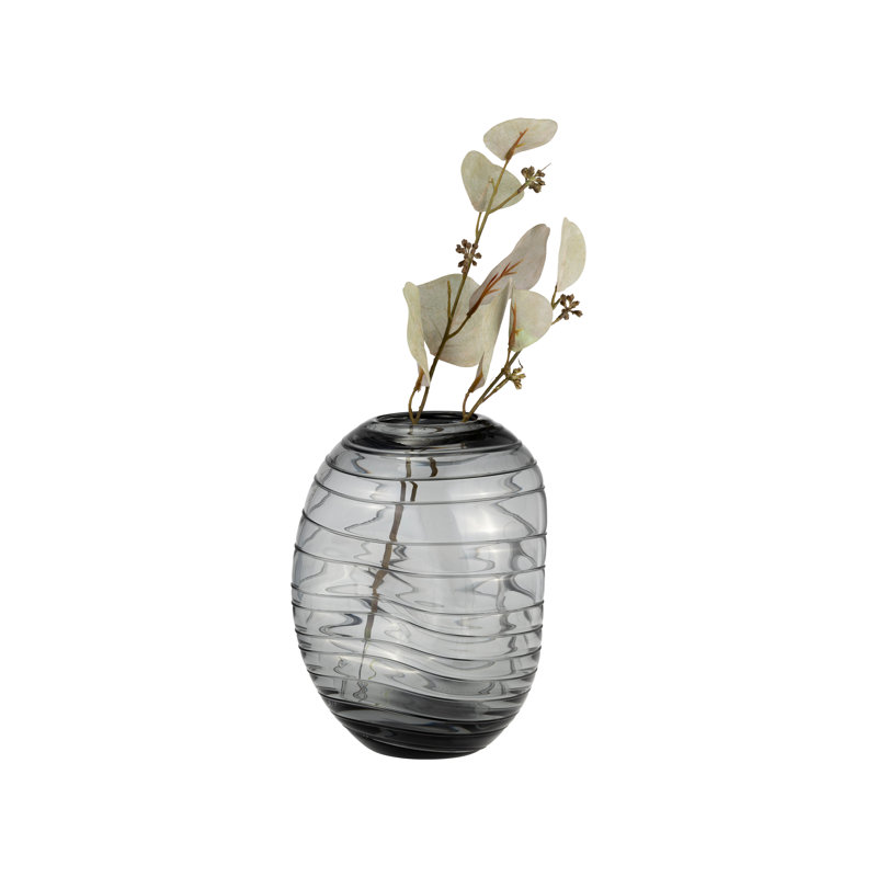 Flutur Handmade Glass Table Vase, 8" H x 6" W x 8" D