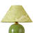 11.81-in Green Snowflake Glossy Ceramic Table Lamp With Fabric Lamp Shade-2065283446