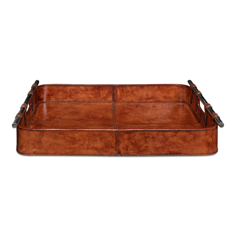 Shagreen Decorative Tray, Brown