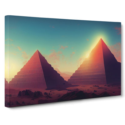 Pyramids In The Desert Vol.1 - Wrapped Canvas