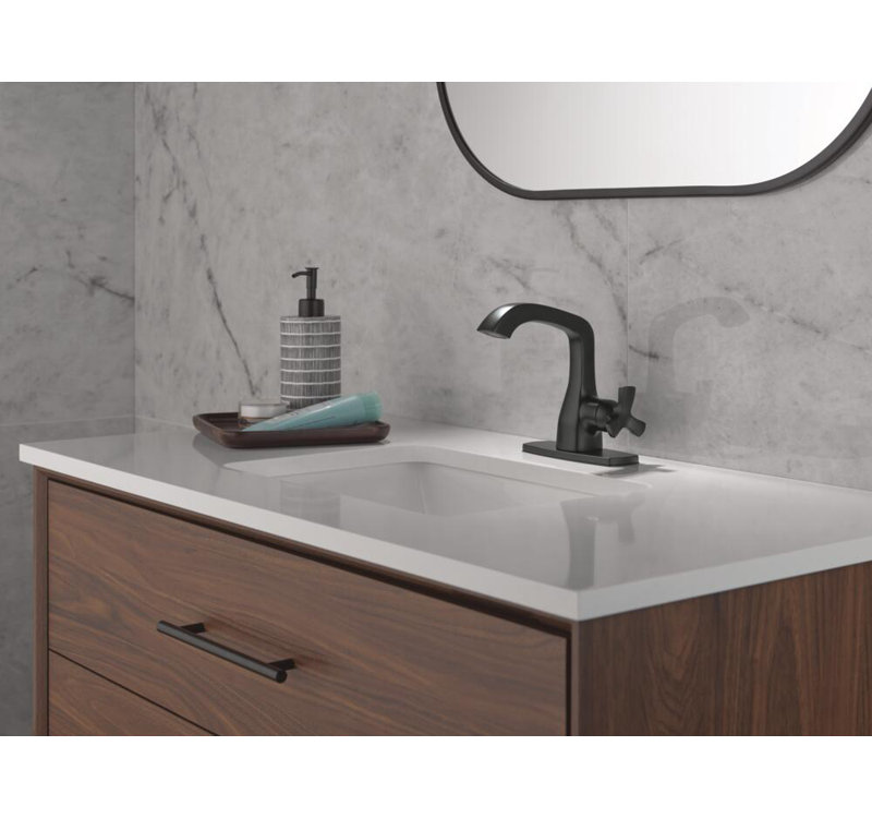 Single Handle Bathroom Faucet, Matte Black