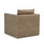 Fauteuil club pivotant en cuir Siena