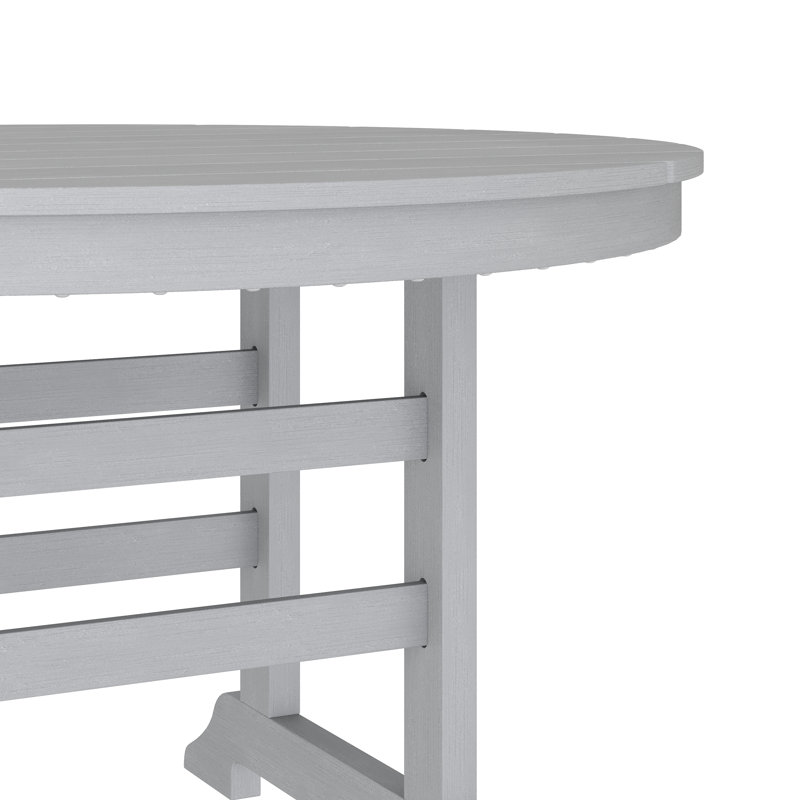 Commercial Grade Indoor/Outdoor Recycled HDPE Adirondack Dining Table, Gray