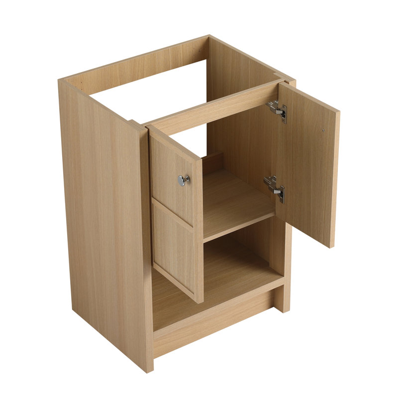 Meuble-lavabo autoportant avec lavabo en céramique