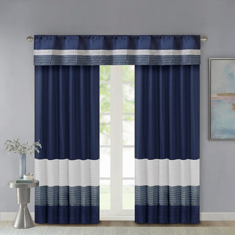 Polyoni Pintuck Curtain Panel(Only 1 Pc Panel)