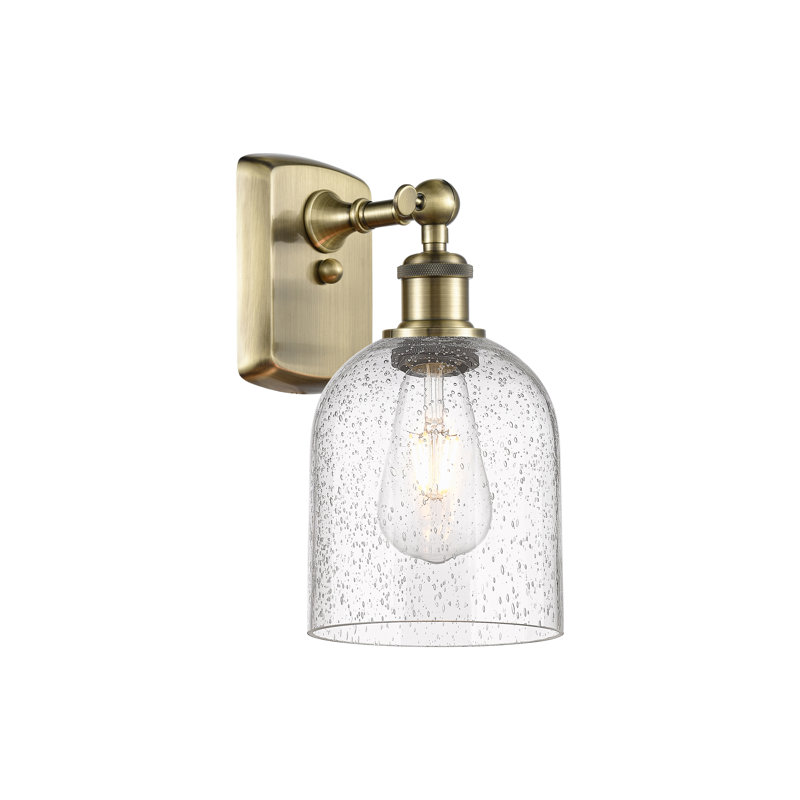 Anacaren Steel Armed Sconce, Seedy, Antique Brass