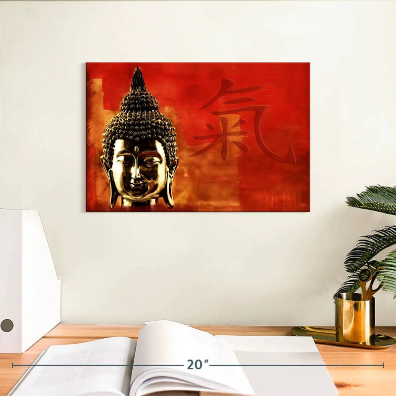 Tête de Bouddha Adella, H 8 po x l 12 po