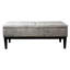 Banc de rangement de 19,5 po de hauteur avec rembourrage doux et double hauteur, l 20,5 po x H H