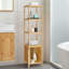 Étagère de salle de bain en bambou 5 couches