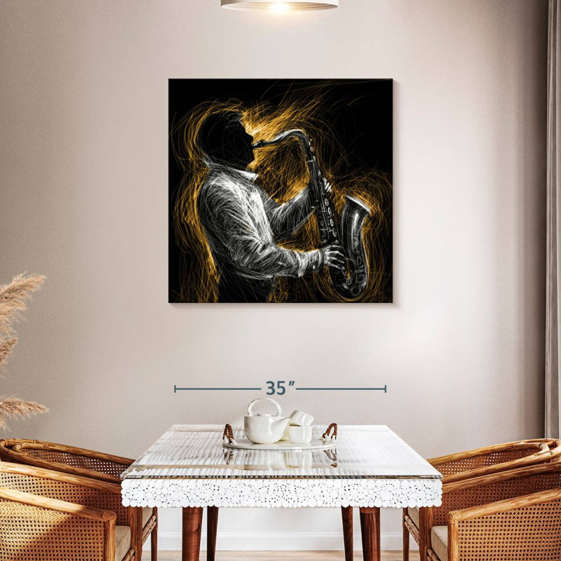 Abarca Saxophone Solo, 36" H x 36" W