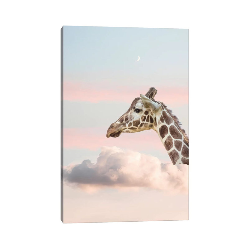 Dreaming Giraffe - Print on Canvas, 101.6cm H x 66.04cm W x 3.81cm D, Wrapped Canvas