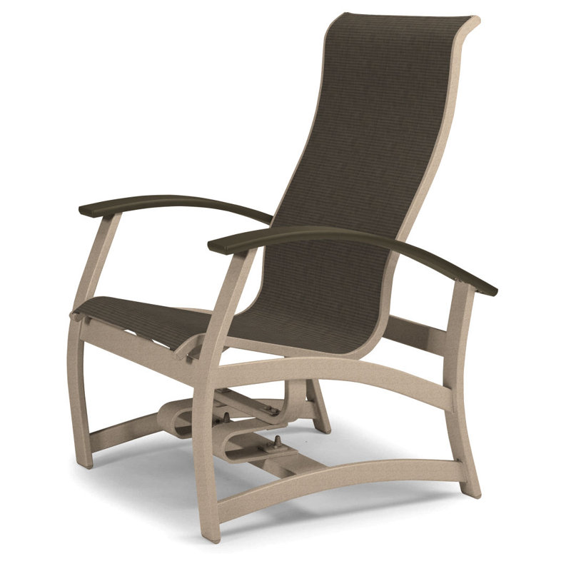 Askar Swivel Powder Coated Aluminum Outdoor Lounge Chair, Beacon Taupe Sunbrella®, Beachwood P40, Textured Silver