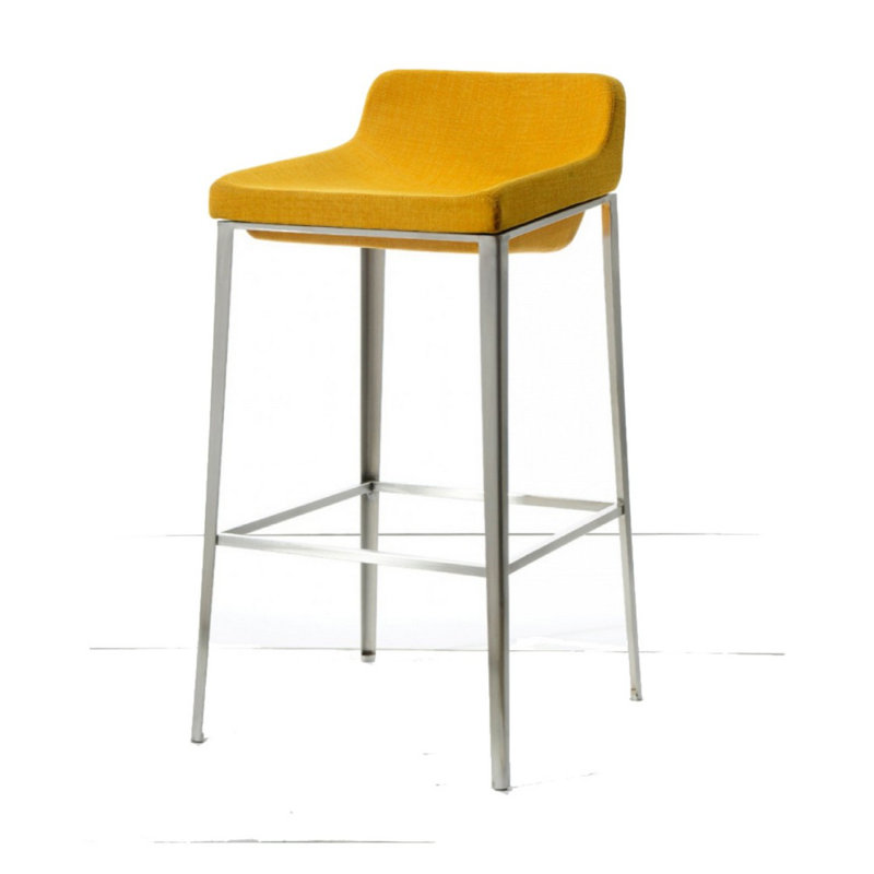 Tabouret de bar rembourré en tissu
