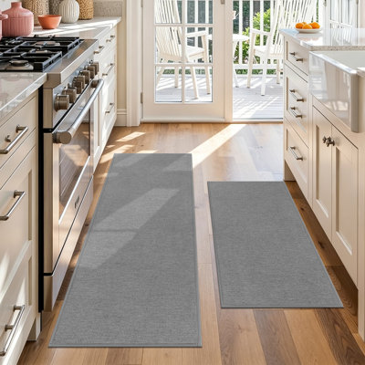 Anti-Fatigue Non-Skid Waterproof Cushioned Kitchen Mat (Set Of 2)
